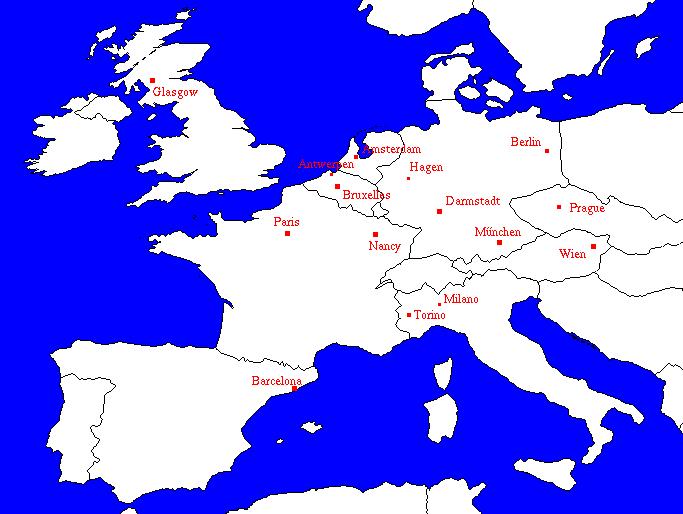 European clickable map