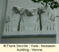 Art Nouveau owls in Vienna