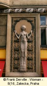 Art Nouveau woman in Praha